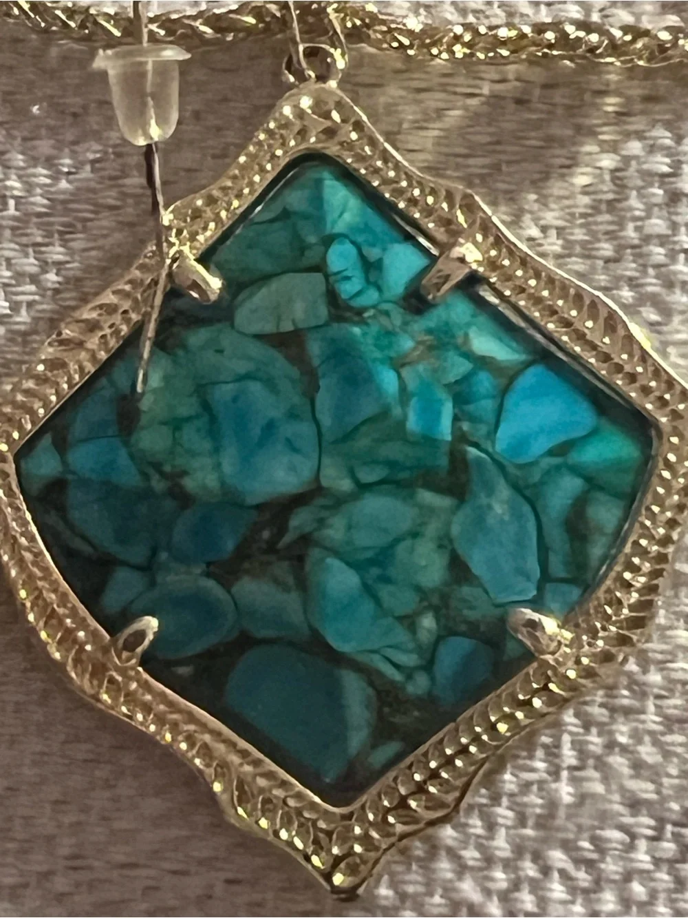 Kendra Scott Gold-Tone Turquoise Stone Fringe Necklace & Earrings Set